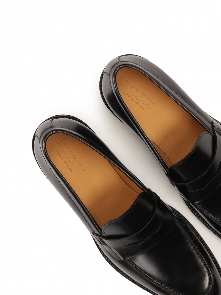 Luksusowe skórzane loafersy męskie z limitowanej kolekcji