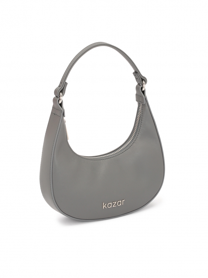 Zgrabna skórzana torebka półksiężyc do ręki i na ramię