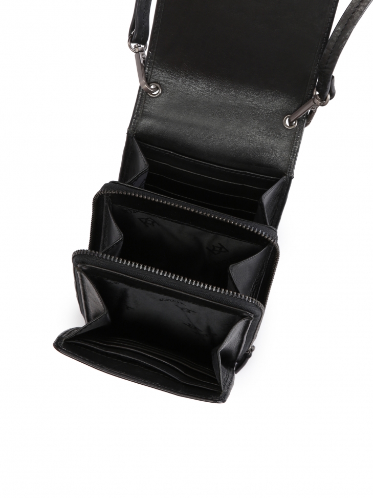 Praktyczna mała torebka męska z licowej skóry