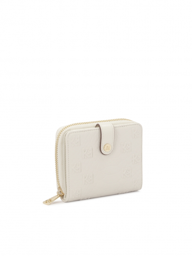 Biały portfel w efektowny wzór