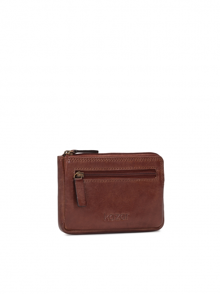 Brązowe etui na klucze z zamkiem