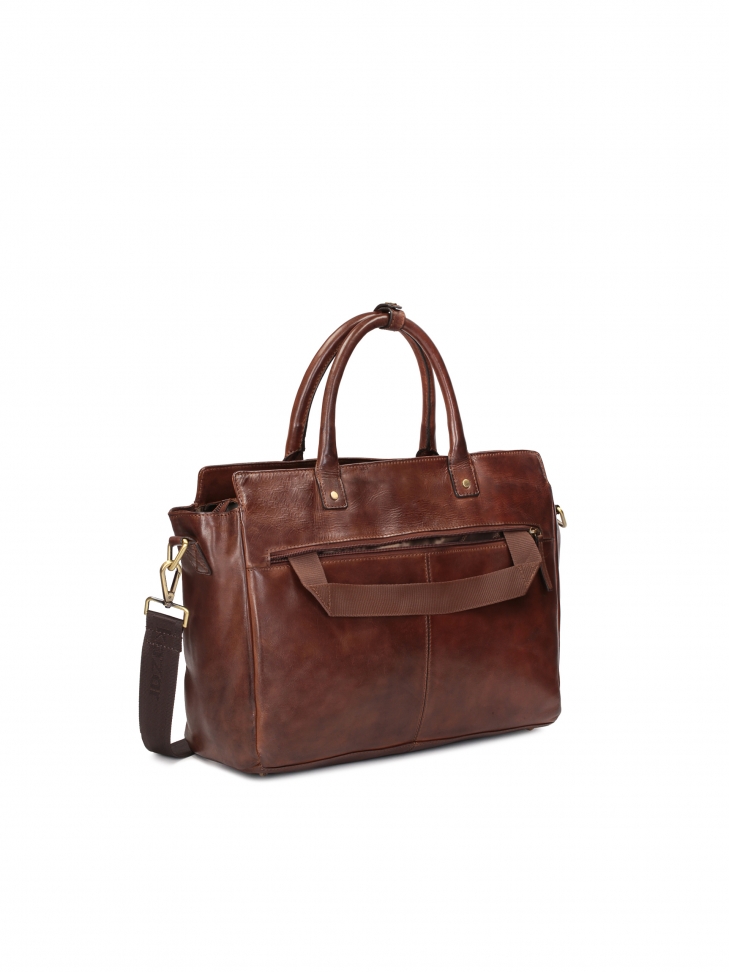 Elegancka skórzana torba męska w biznesowym stylu