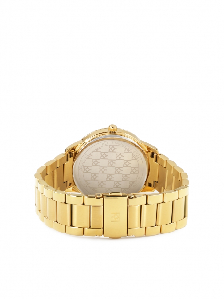 Złoty zegarek ze stali szlachetnej