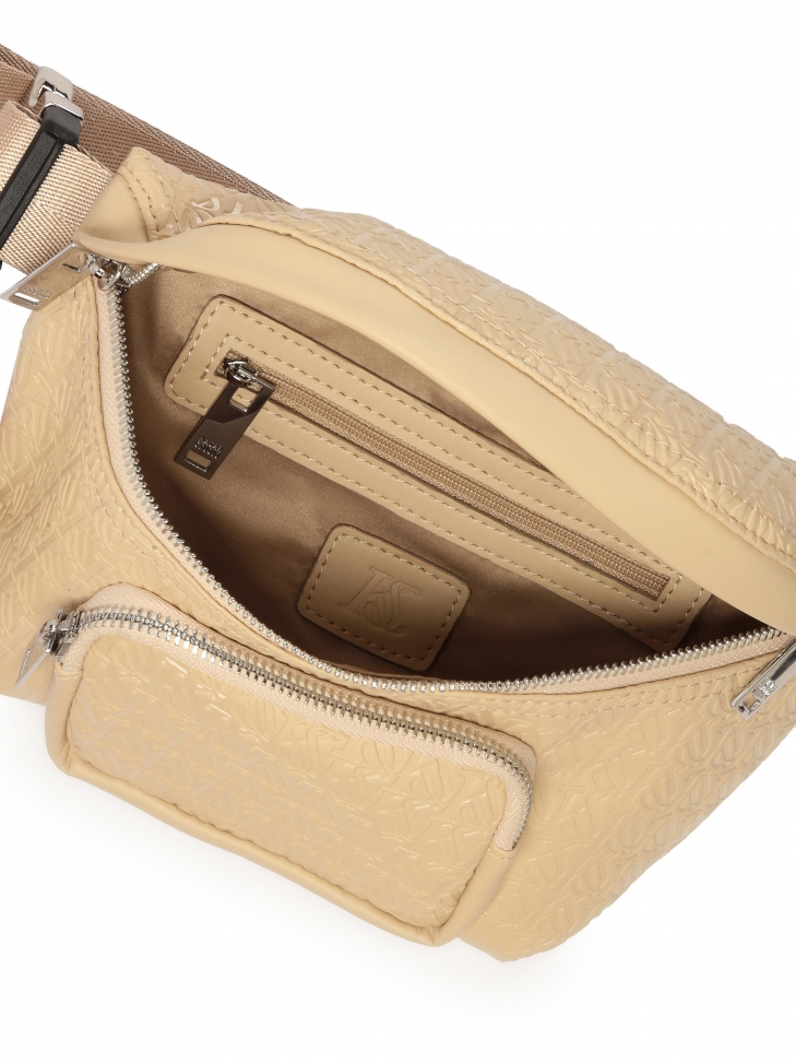 Beżowa nerka z tłoczonym wzorem