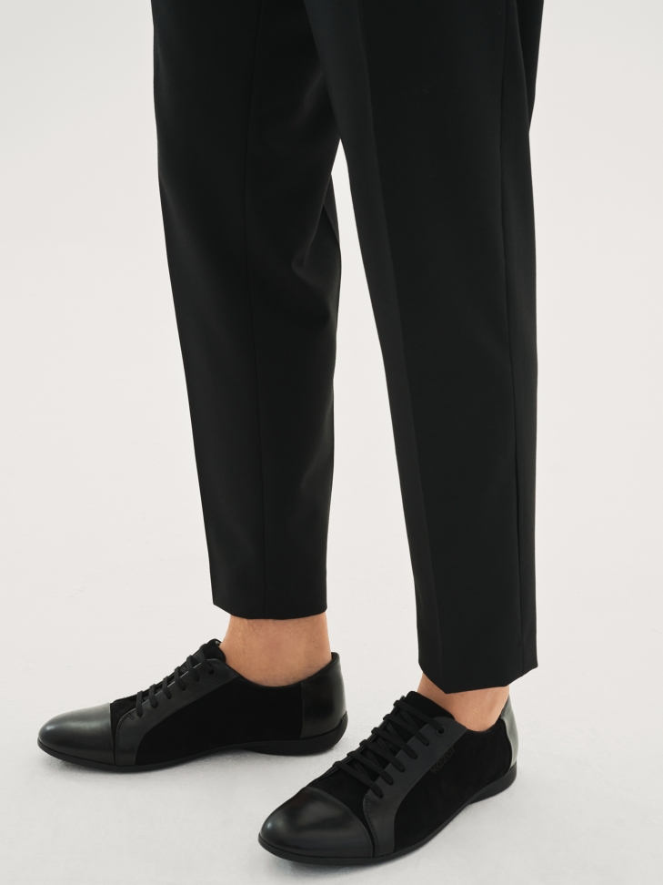 Czarne półbuty męskie