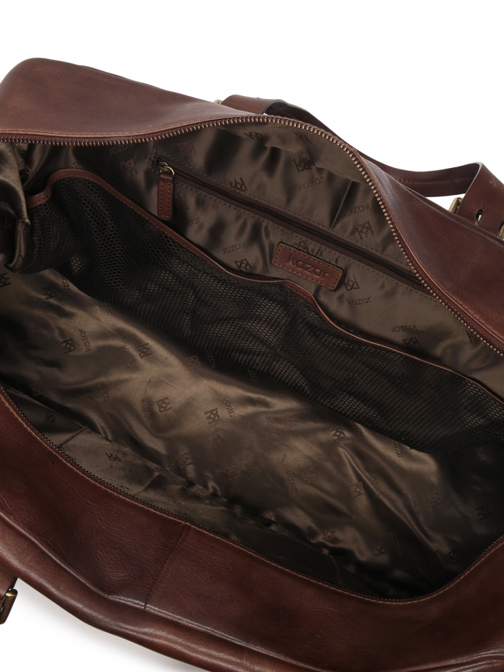 Elegancka skórzana torba podróżna z licowej skóry