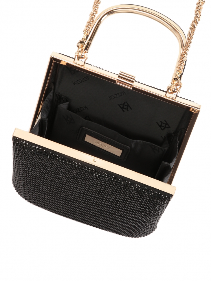 Wieczorowa torebka z yształkami i rączką