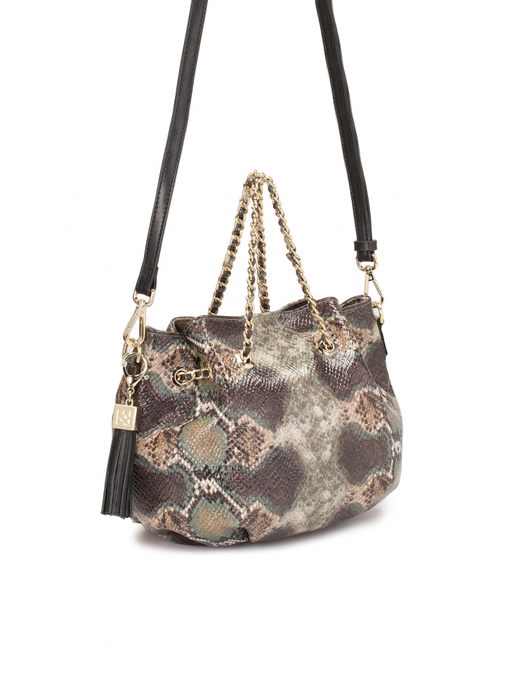 Worek z tłoczonej skóry w zwierzęcy print