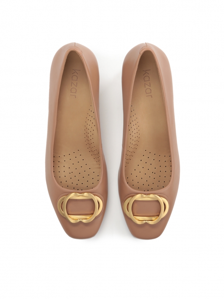 Jasnobrązowe czółenka damskie