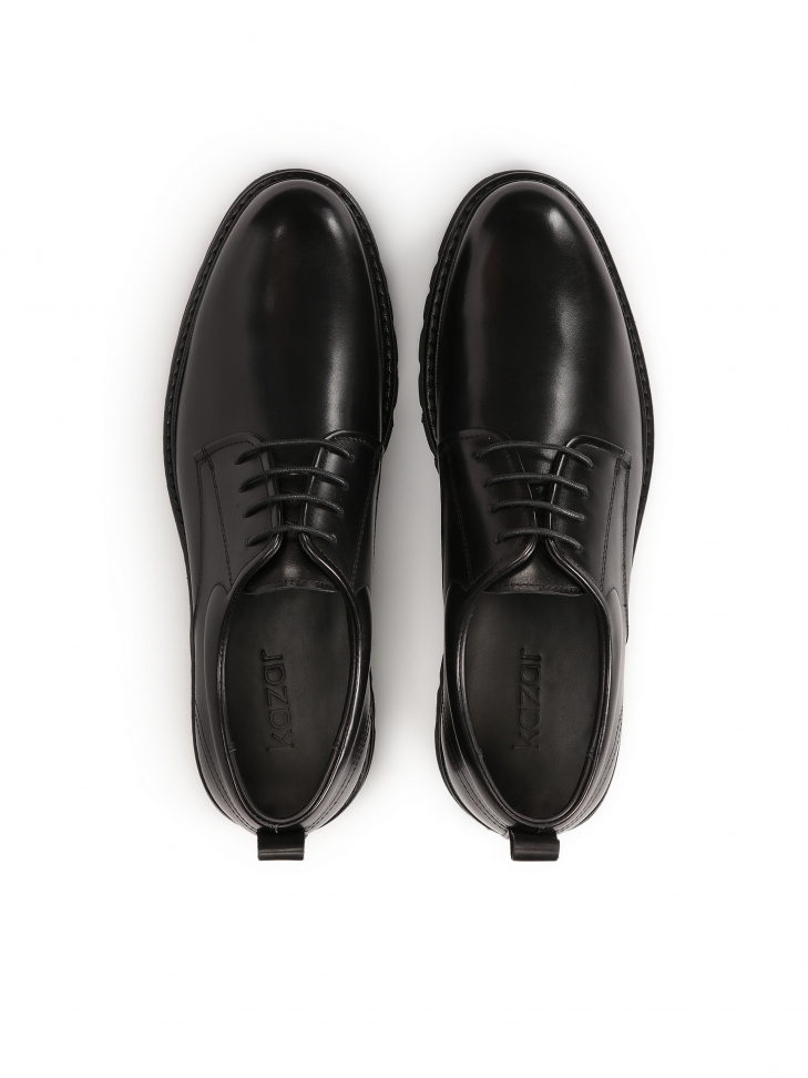 Skórzane półbuty na trepowej podeszwie