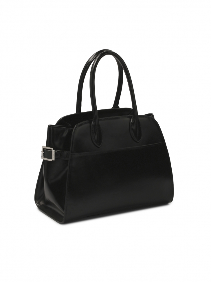 Elegancka sztywna torebka z rączkami