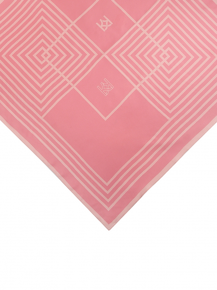 Różowa apaszka z delikatnego jedwabiu