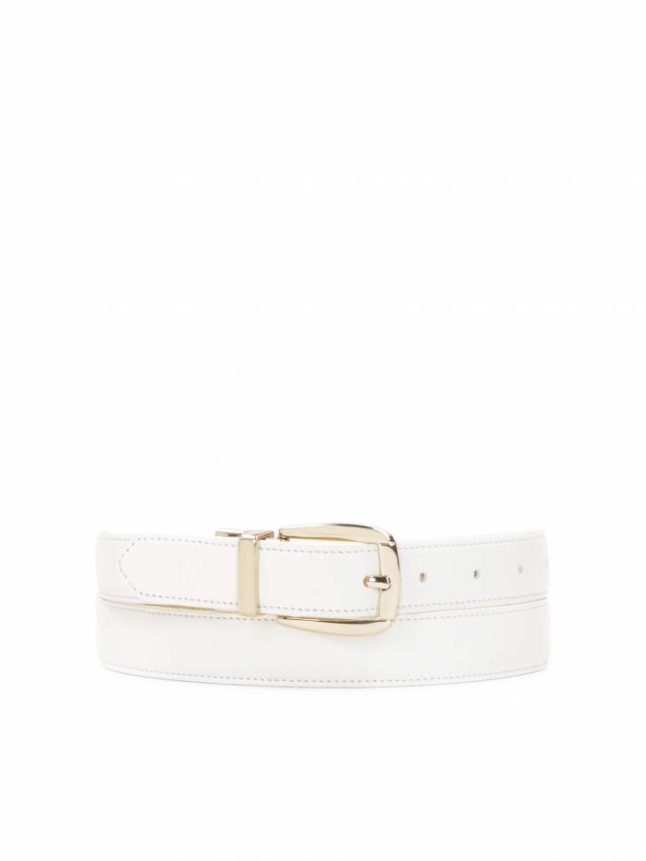 Biało-oty pasek z obracaną klamrą