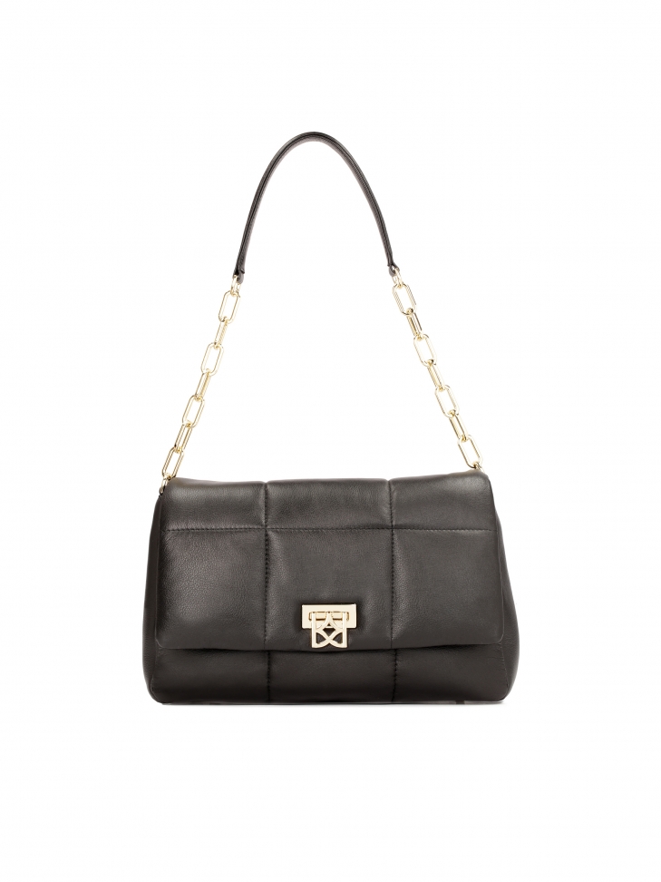 Torebka z klapą z miękkiej skóry