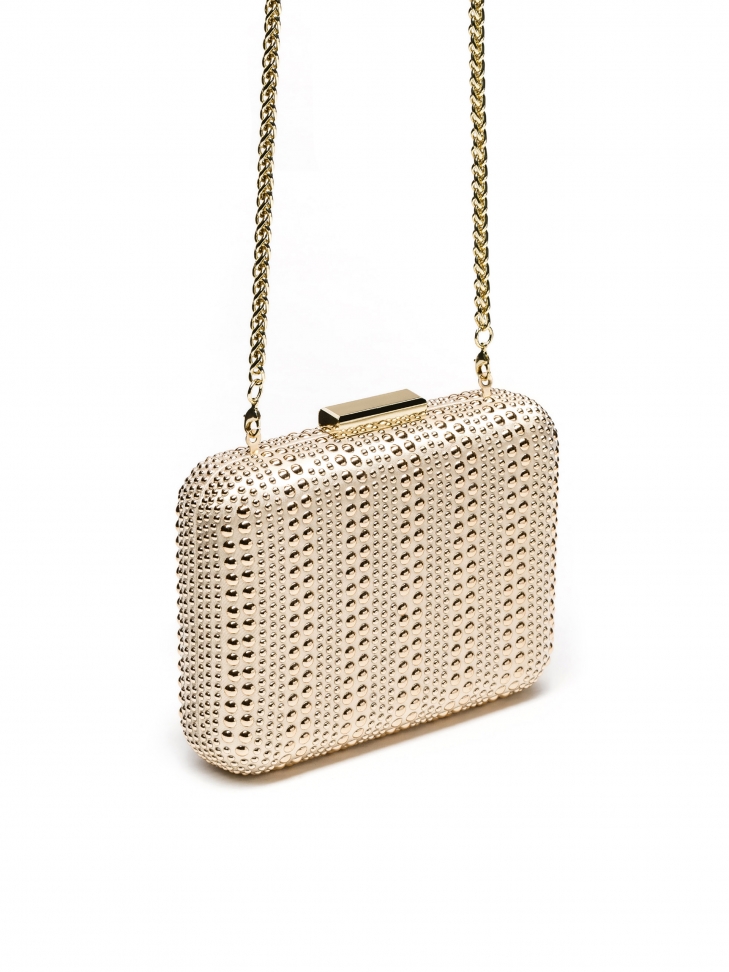 Złota kopertówka damska