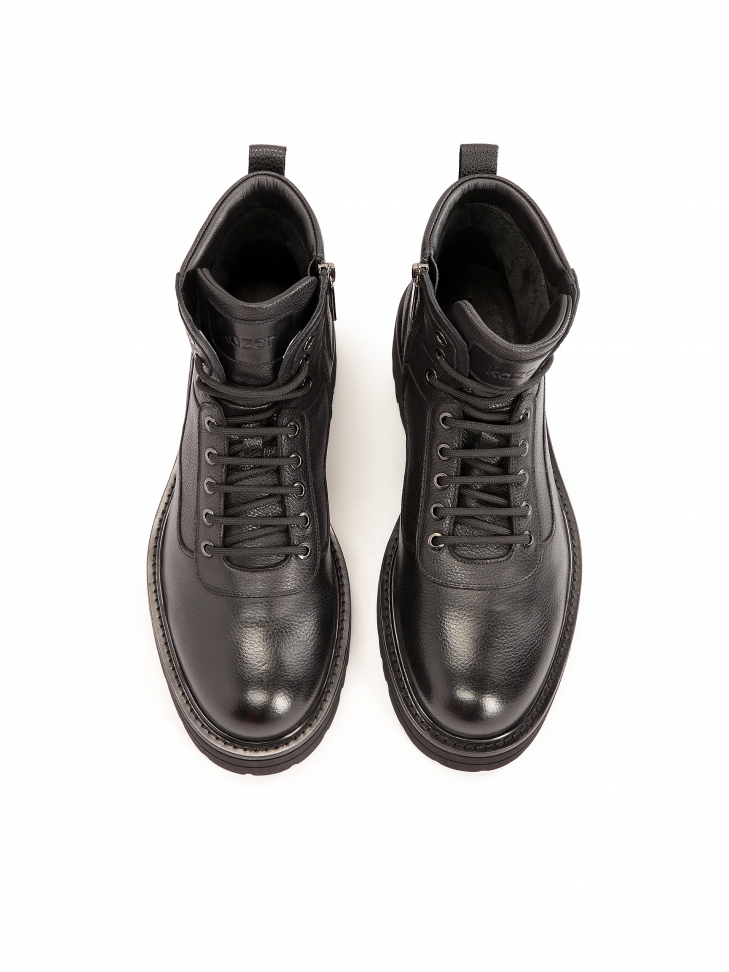 Tradycyjne męskie trzewiki z licowej skóry