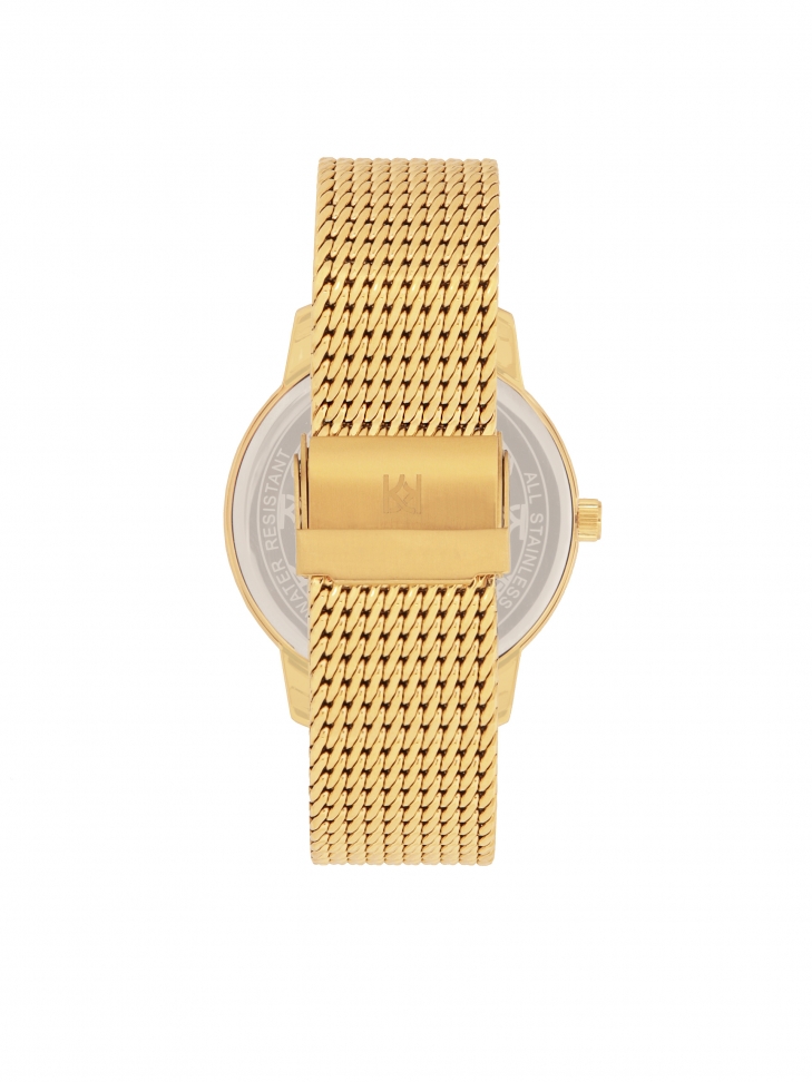 Klasyczny analogowy zegarek na bransolecie mesh