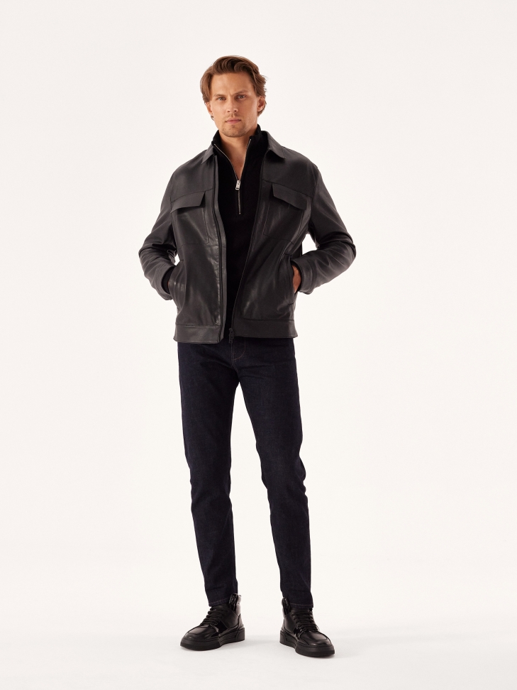 Wysokie sznurowane sneakersy z łączonych materiałów