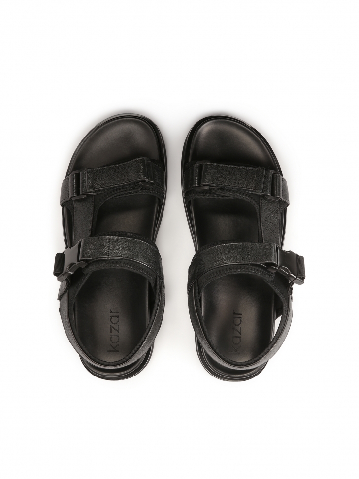 Skórzane sandały męskie z regulowanymi paskami