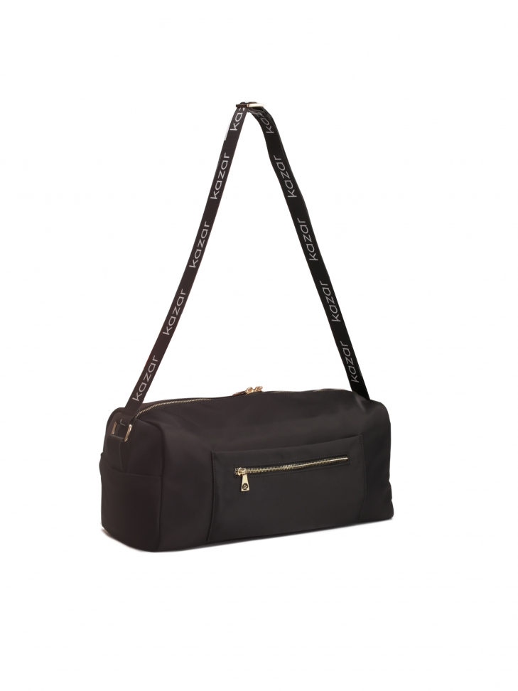 Czarna sportowa torba na ramię z recyklingu