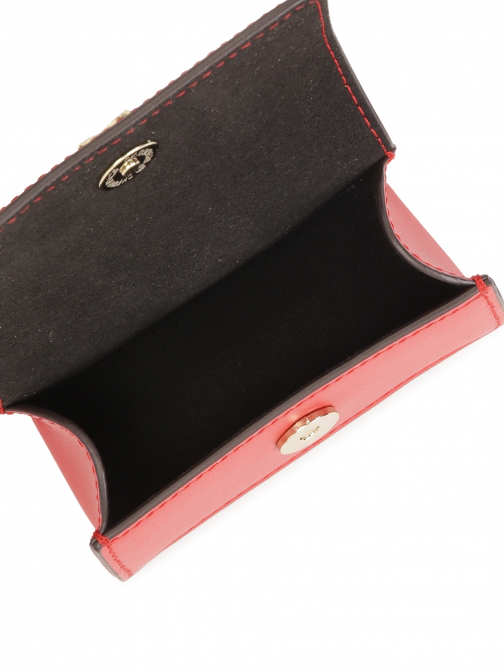 Czerwone etui na klucze z karabińczykiem