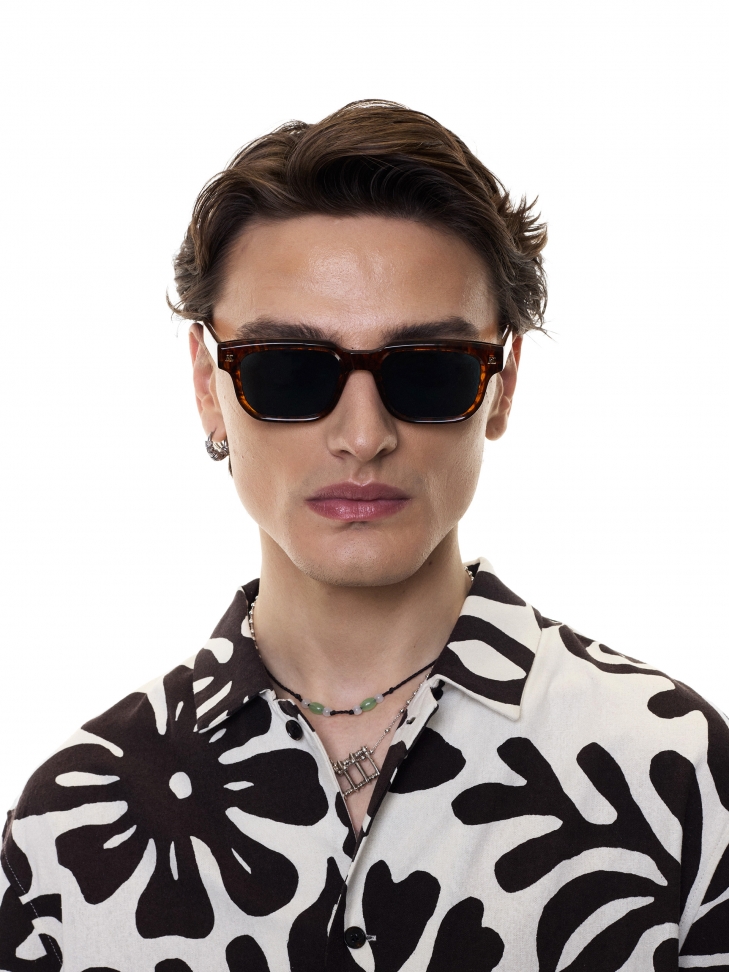 Szyletowe okulary męskie z prostokątnymi oprawkami