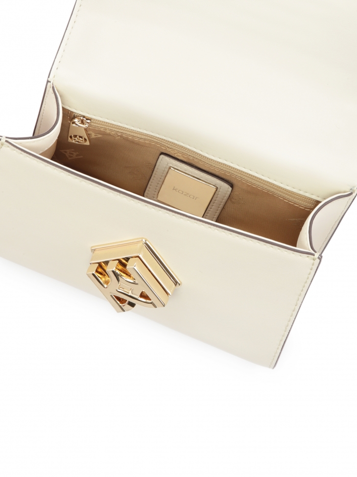 Elegancka torebka na ramię ze skóry licowej