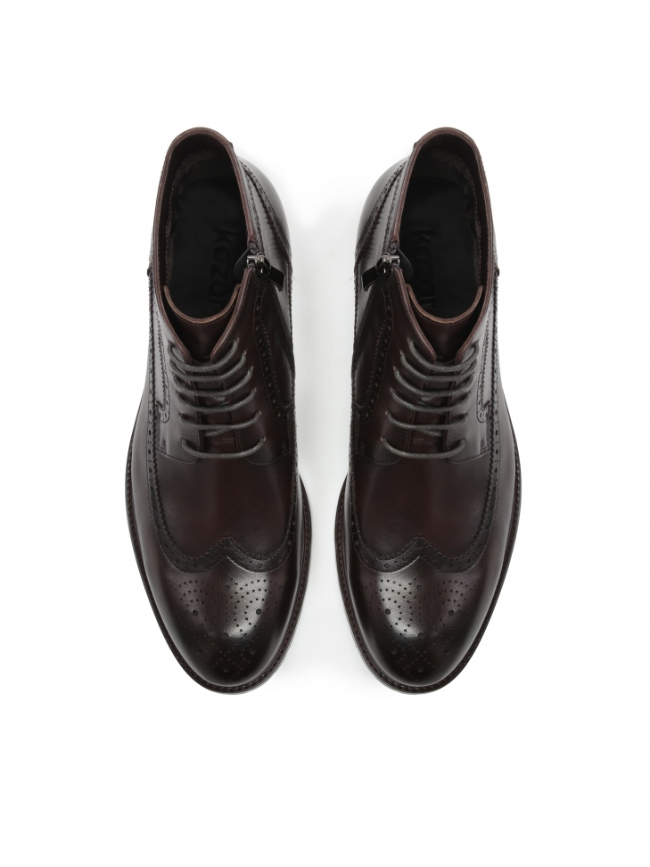 Brązowe trzewiki męskie