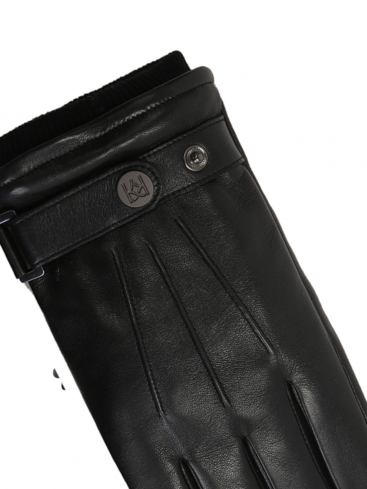 Klasyczne czarne rękawiczki męskie