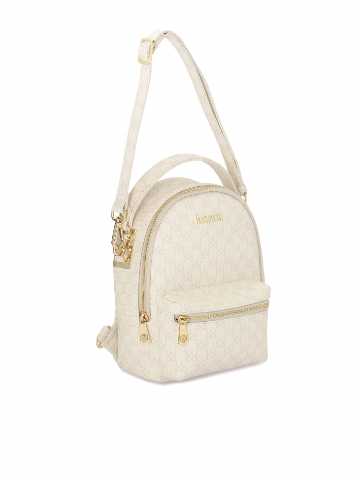 Miejski plecak dwufunkcyjny w monogramy KAZAR