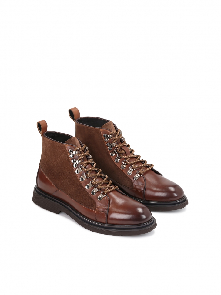 Brązowe trzewiki męskie