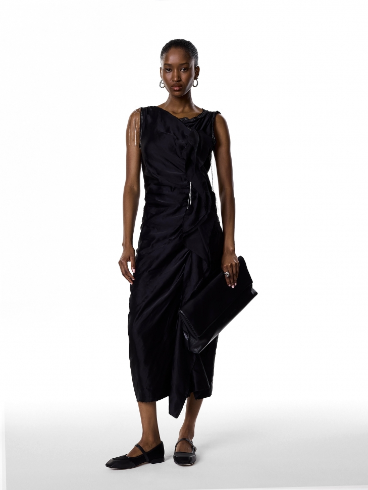 Czarne czółenka na płaskim obcasie Mary Jane