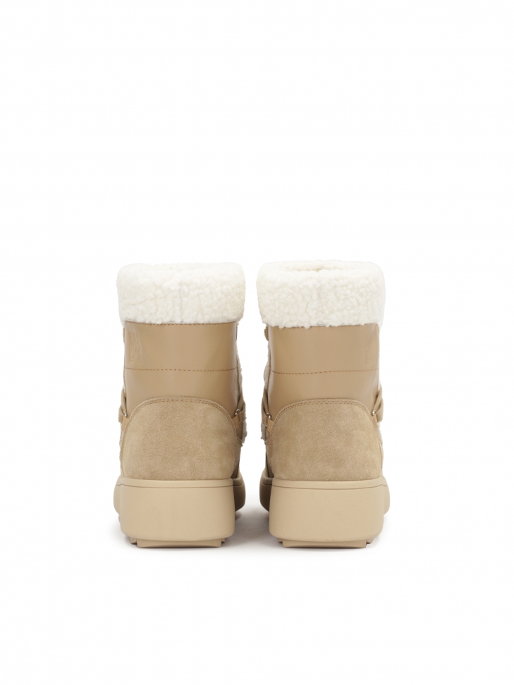 Ocieplane śniegowce damskie z imitacją futra