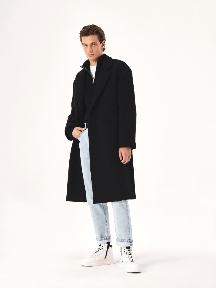 Skórzane męskie sneakersy z cholewką za kostkę