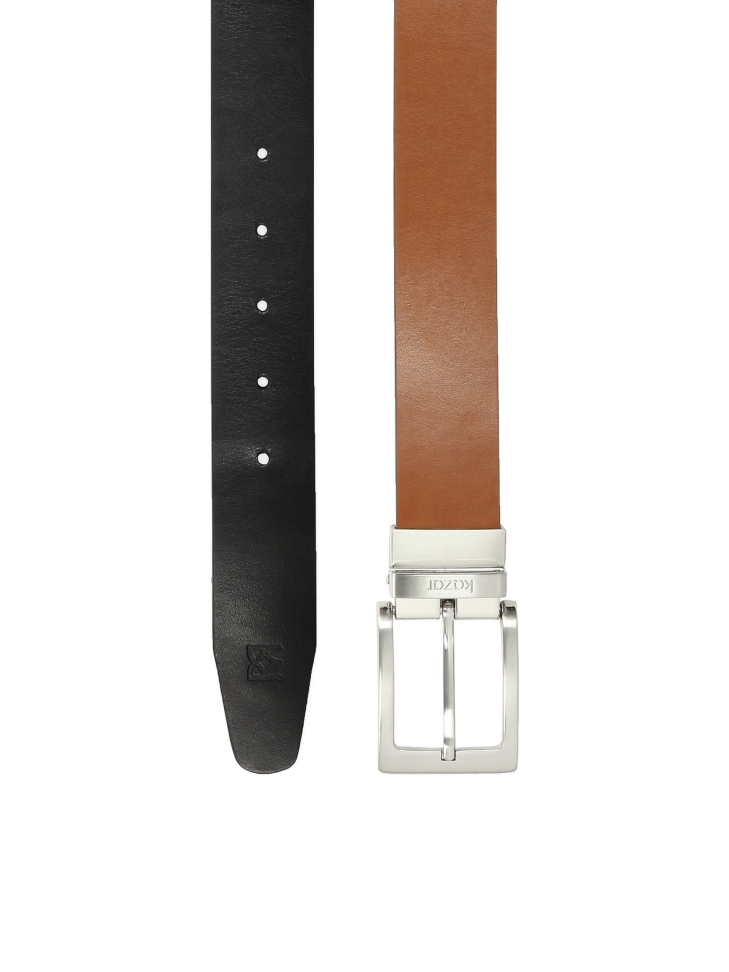 Brązowo-czarny pasek dwustronny