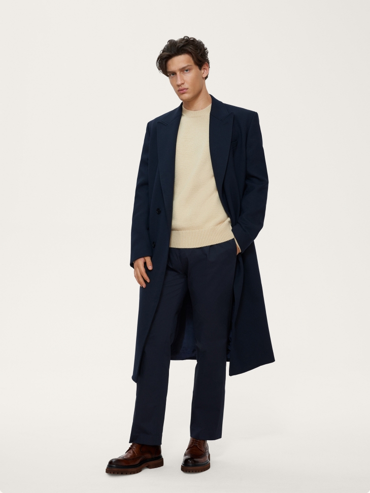 Casualowe brązowe brogsy z licowej skóry