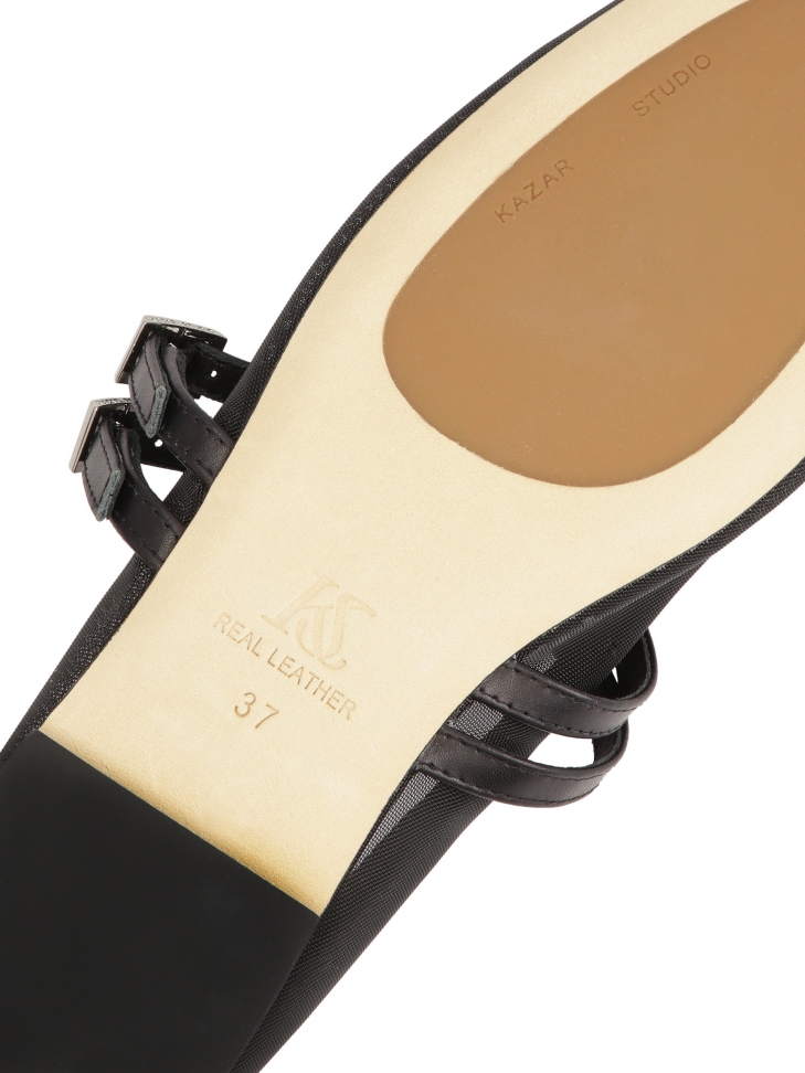 Siateczkowe baleriny z dwoma paskami