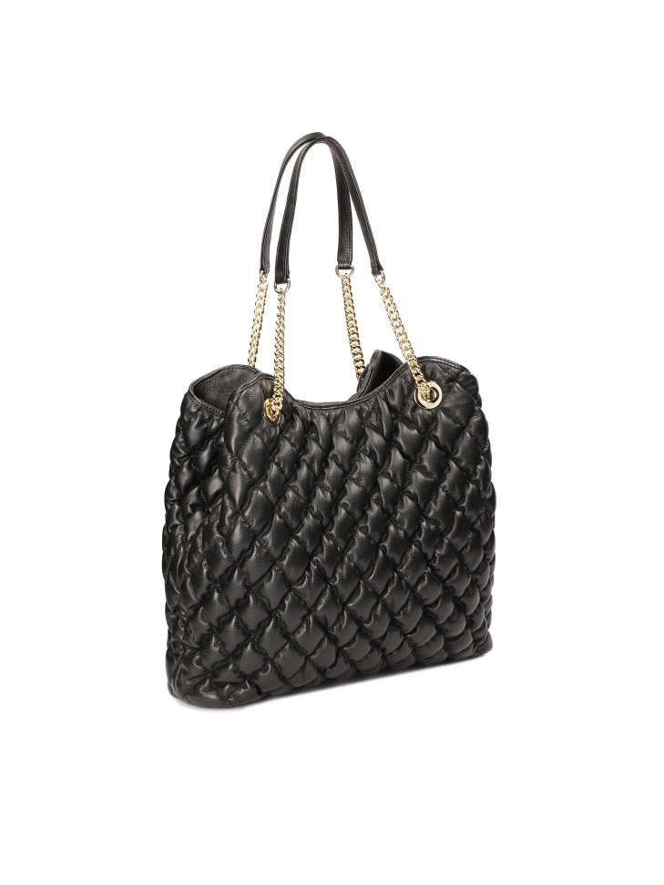 Duża pikowana torebka z uchwytami na ramię