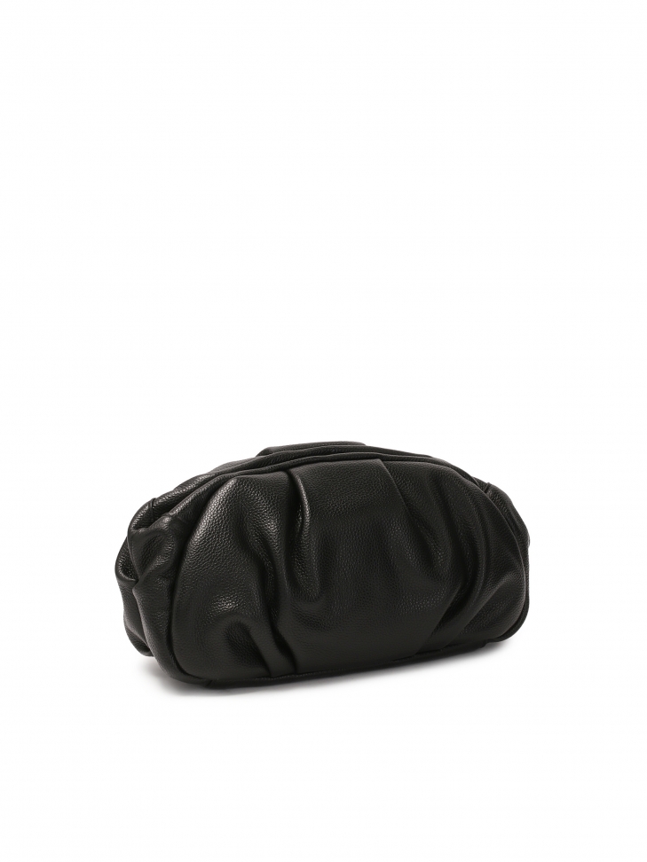 Czarna skórzana kopertówka do ręki