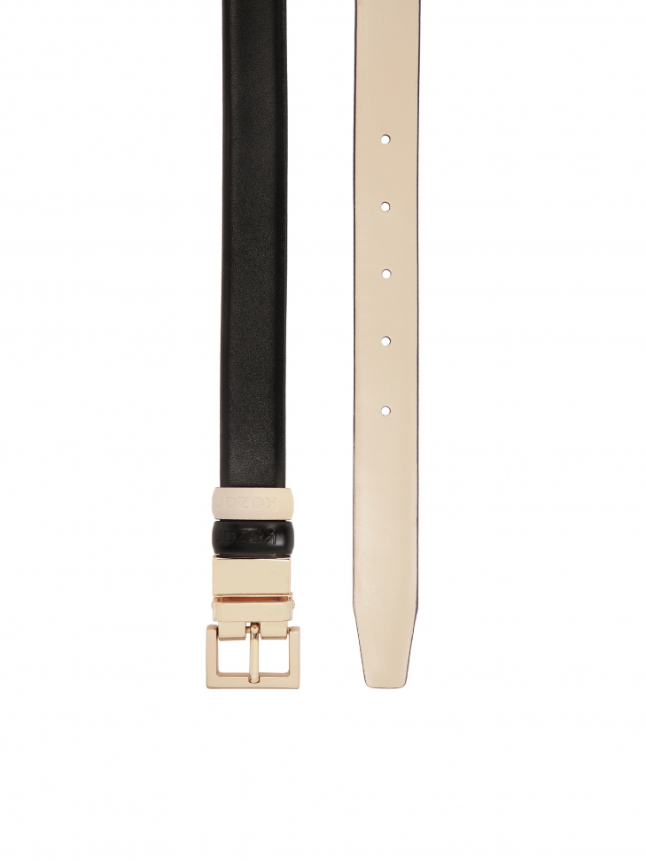 Skórzany damski pasek dwustronny