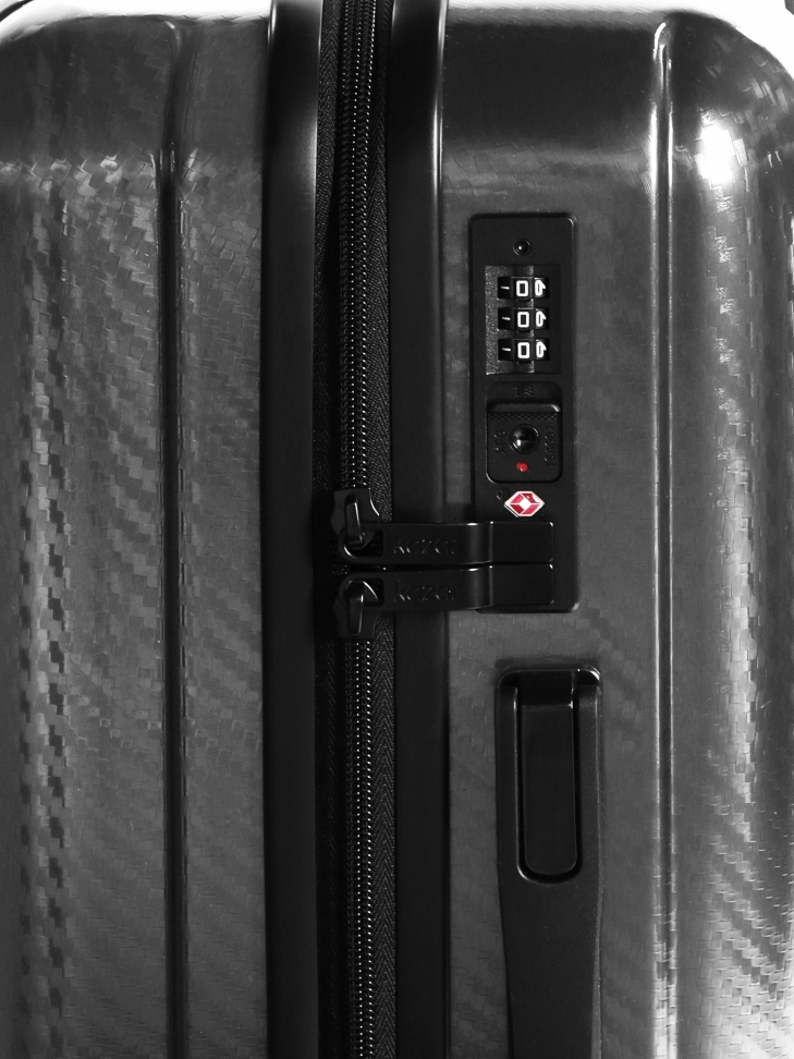 Mała kabinowa walizka na podwójnych kółkach z zamkiem TSA