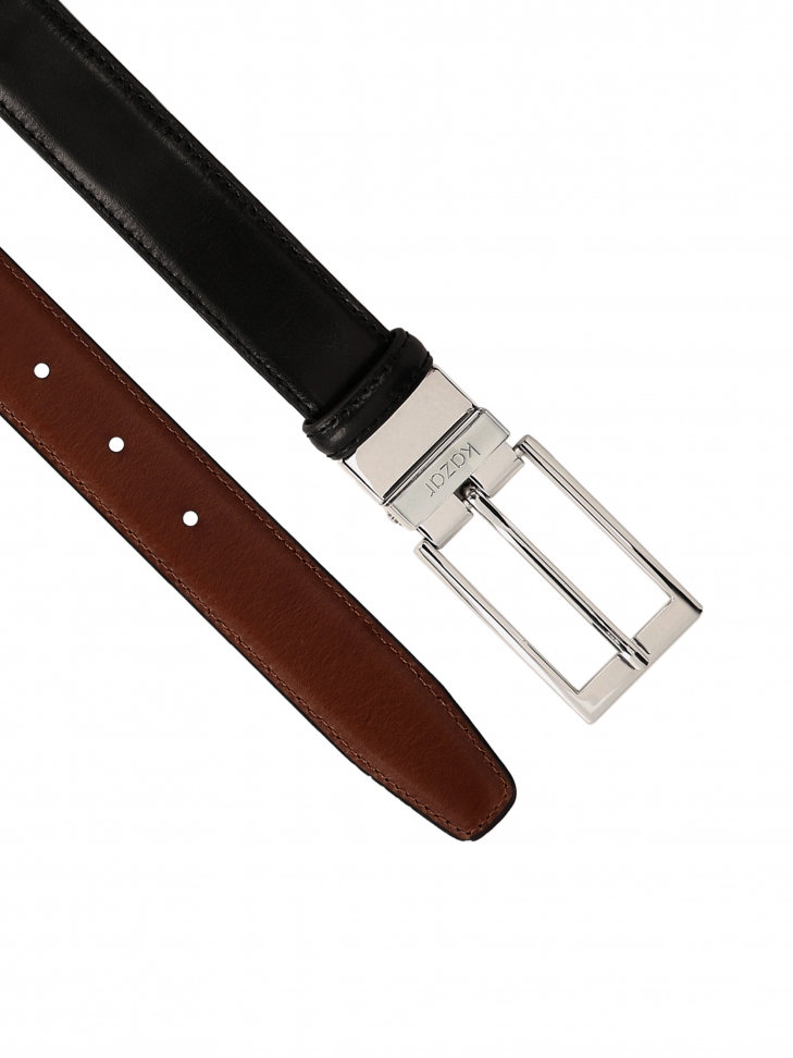 Czarno-brązowy pasek dwustronny