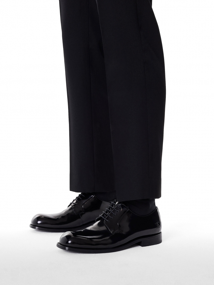 Czarne formalne półbuty męskie