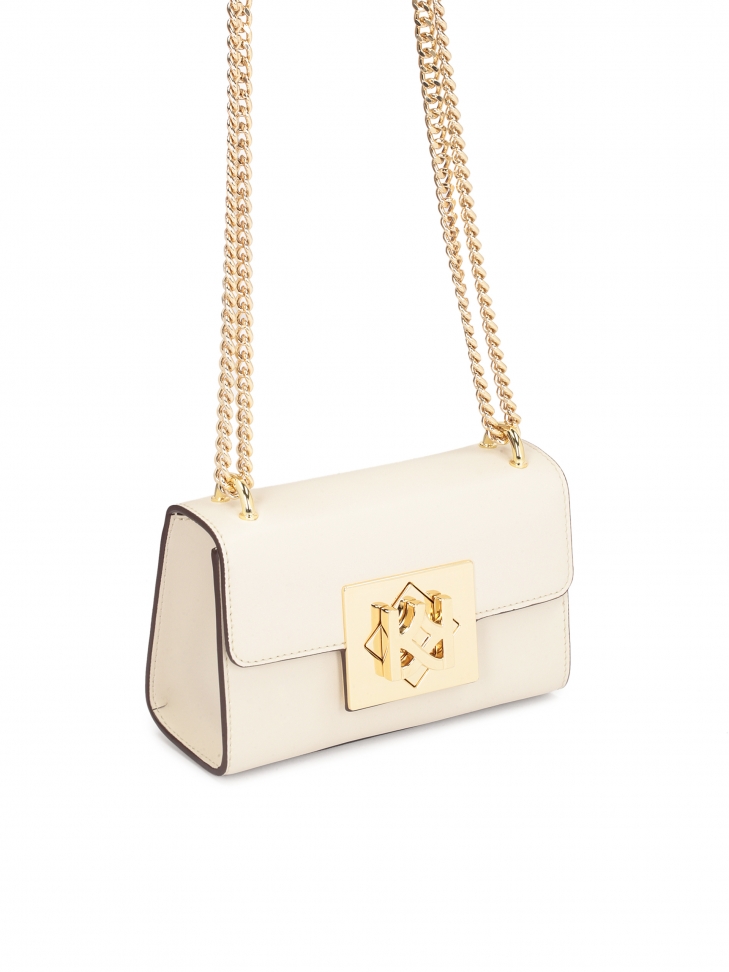 Elegancka torebka na ramię ze skóry licowej