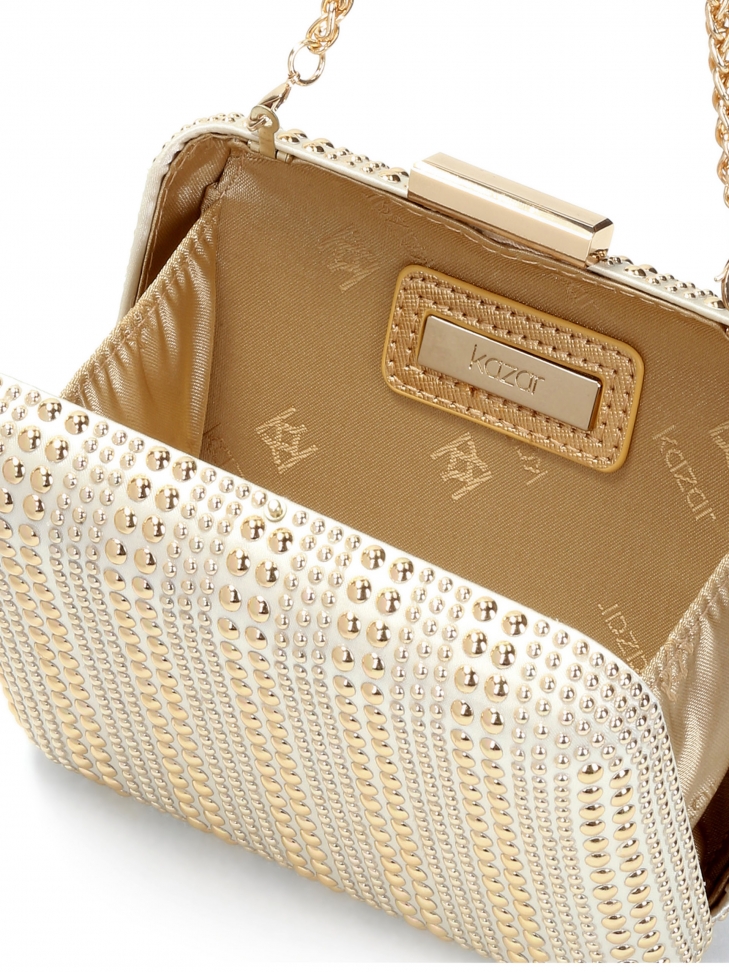 Złota kopertówka damska