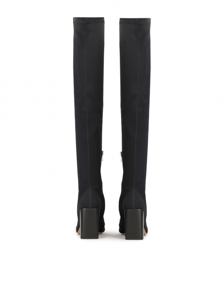 Muszkieterki peep toe z tkaniny