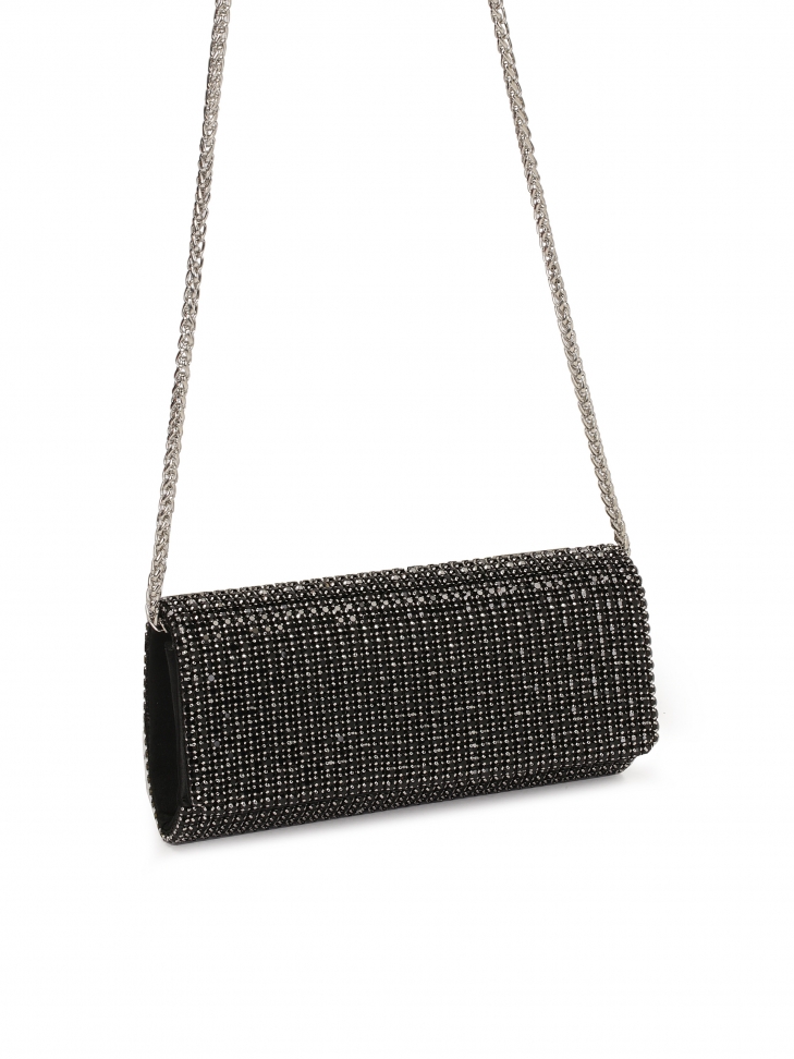 Błyszcząca sztywna torebka wieczorowa