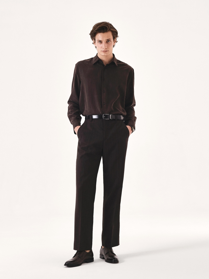 Brązowe klasyczne derby męskie