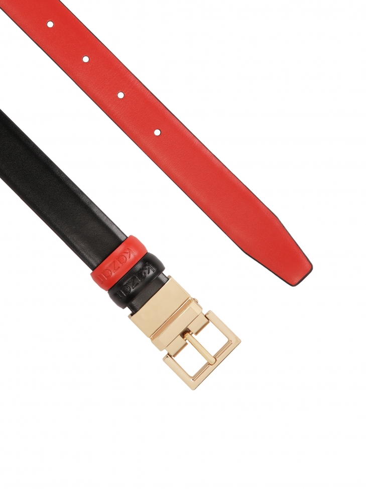 Czarno-czerwony dwustronny pasek