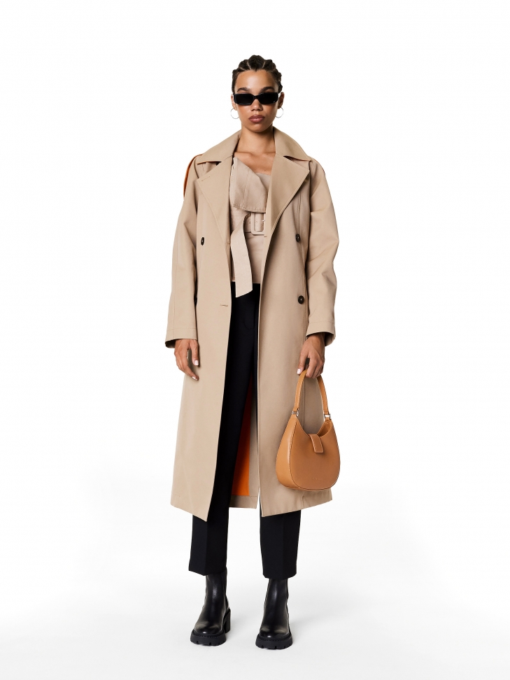 Wsuwane botki na szerokim obcasie z naturalnej skóry